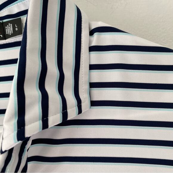Ralph Lauren X RLX Golf Polo Shirt UV Protection blue white stripe large - Picture 9 of 9